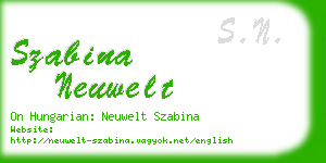 szabina neuwelt business card